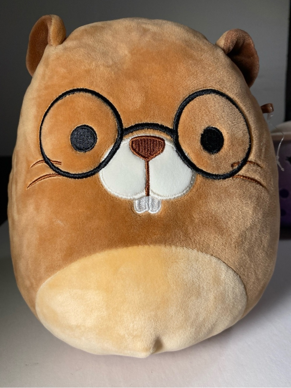 Squishmallows Chip the Beaver with Glasses Plush Doll - Brown, 8”